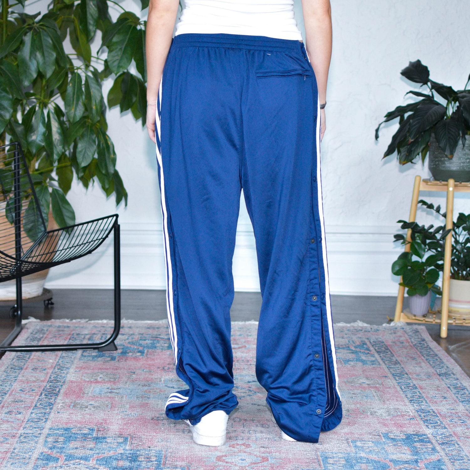 Vintage Y2K Adidas Navy Tear Away Track Pants