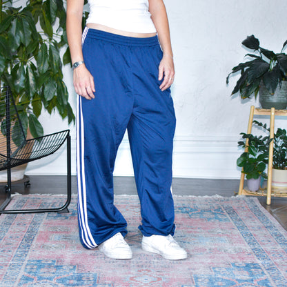 Vintage Y2K Adidas Navy Tear Away Track Pants