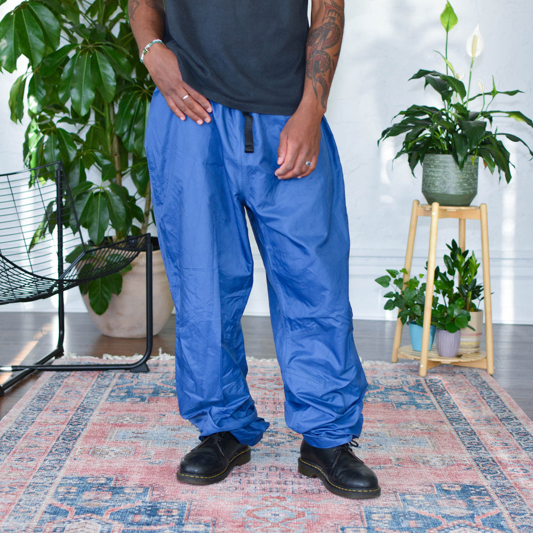 Vintage The North Face Blue Rain Pants