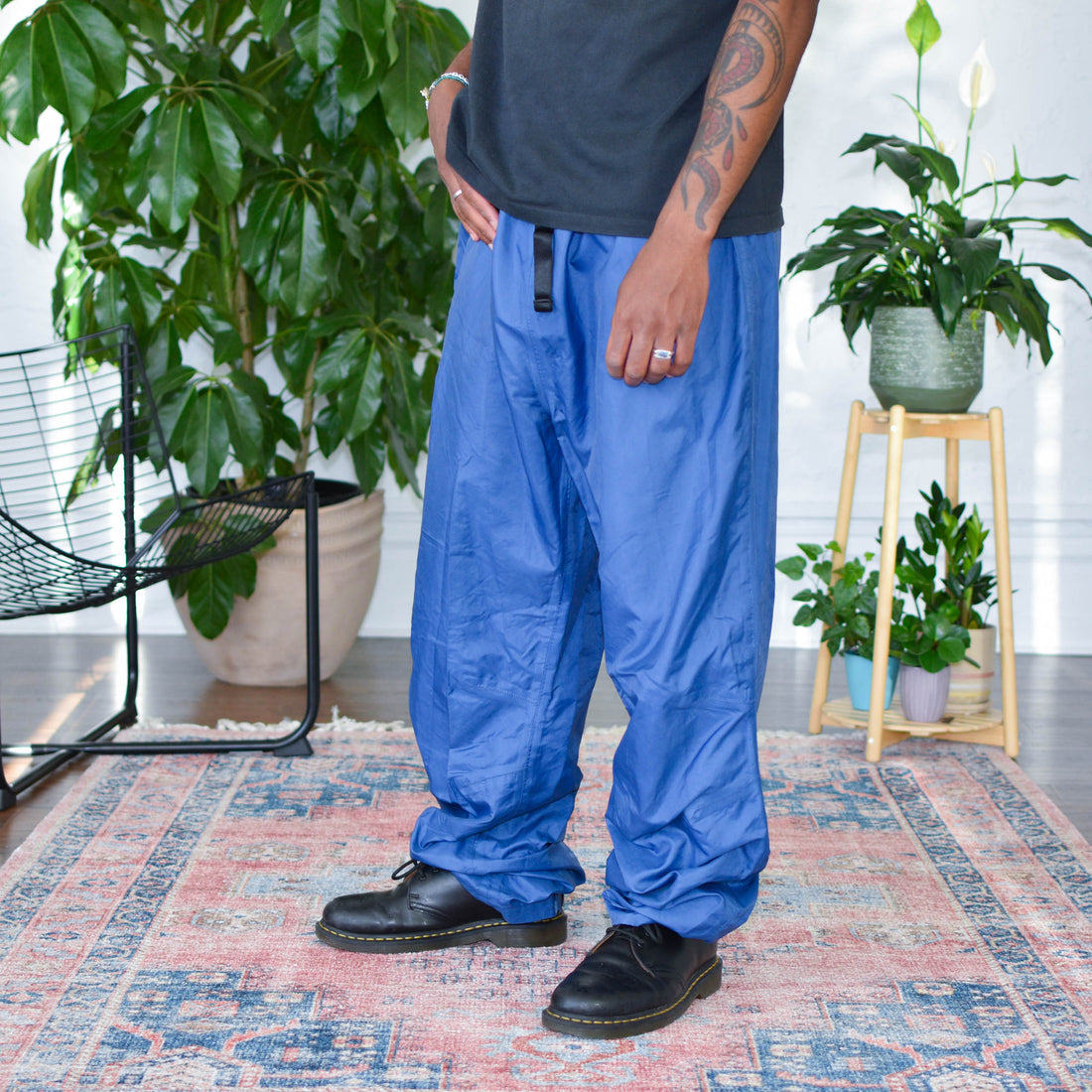 Vintage The North Face Blue Rain Pants