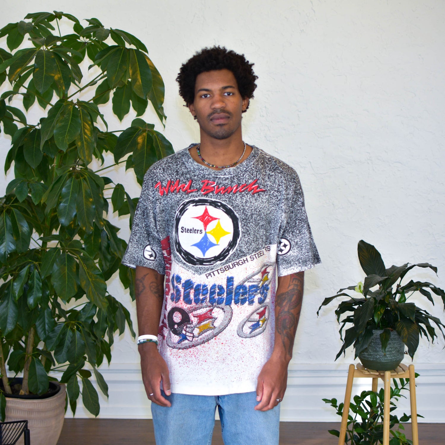 Vintage 90s Pittsburgh Steelers AOP T-Shirt