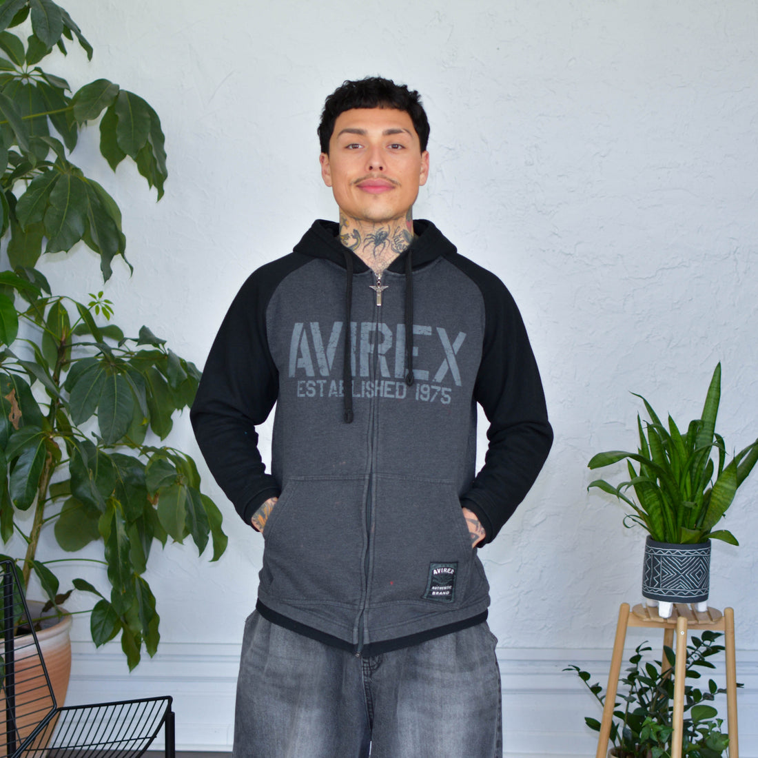 Vintage Y2K Avirex Zip-Up Hoodie