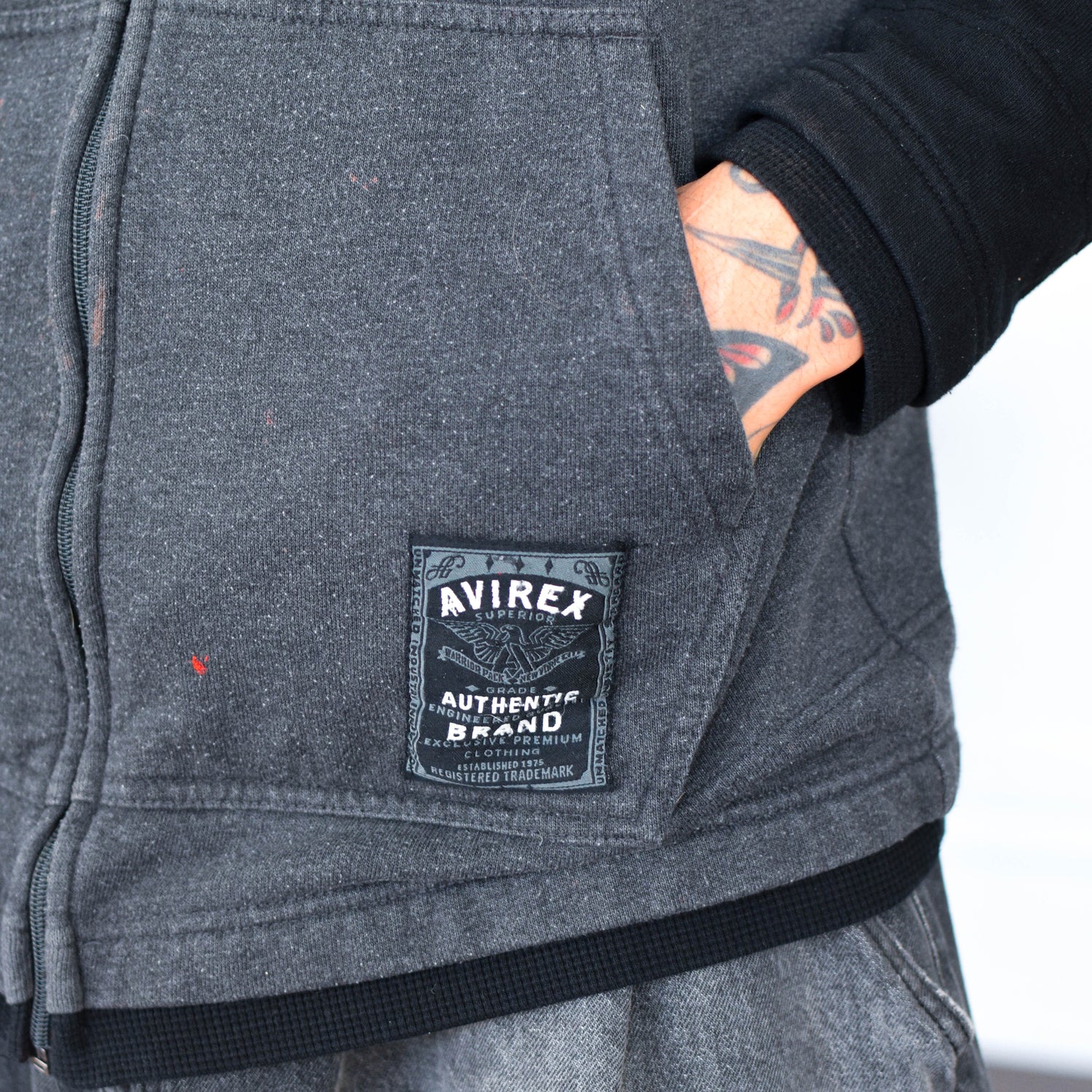 Vintage Y2K Avirex Zip-Up Hoodie