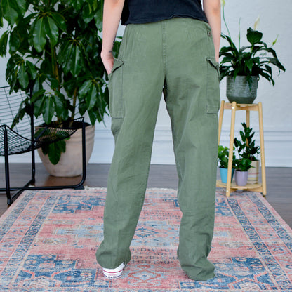 Vintage Military Style Green Pants