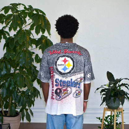 Vintage 90s Pittsburgh Steelers AOP T-Shirt