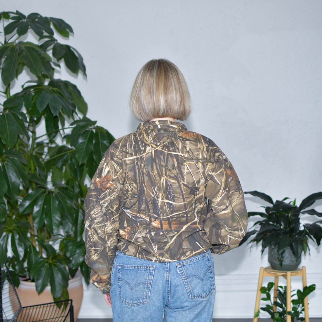 Vintage Spartan Outdoors Camo Light Zip Up Jacket