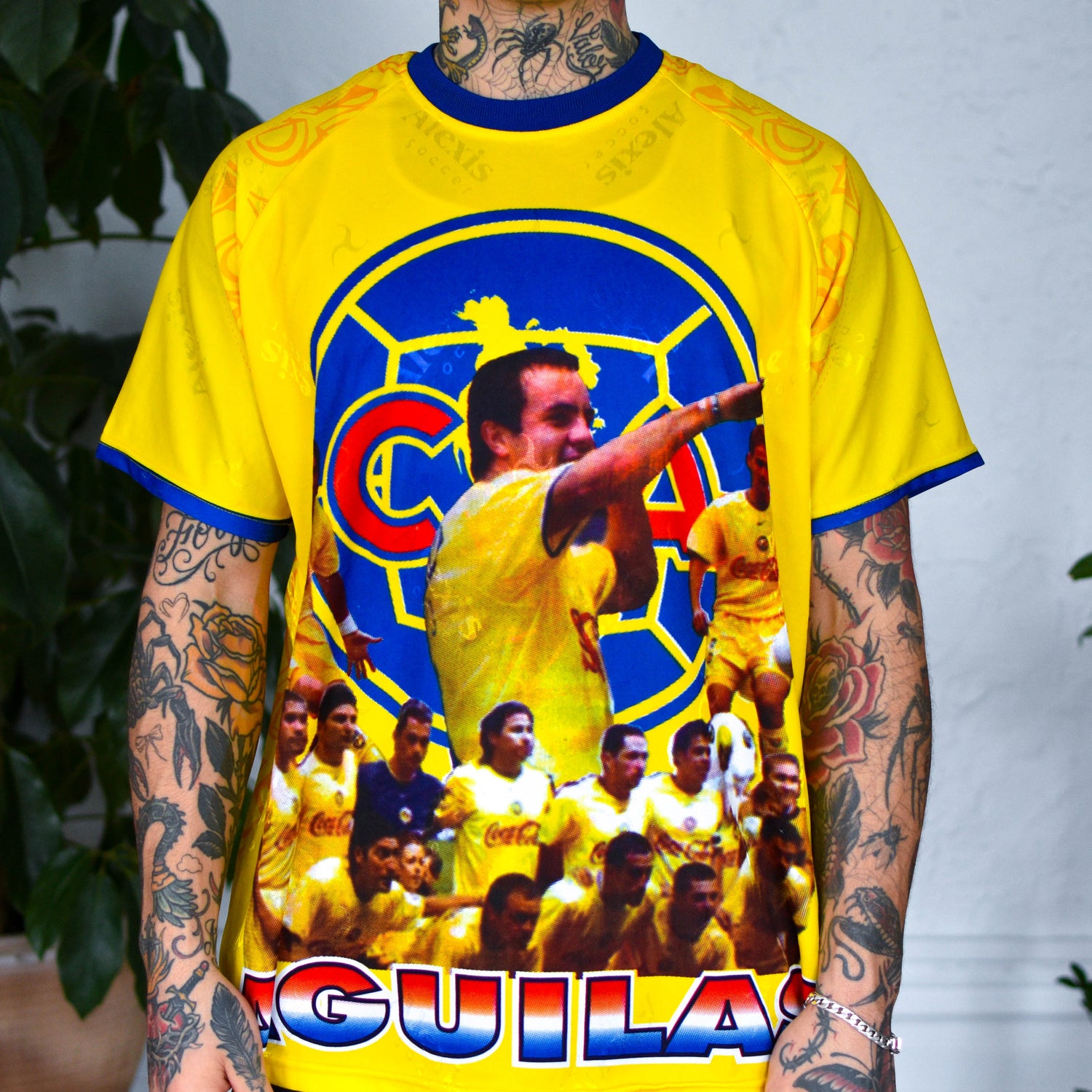 Vintage 2002 Club America Cuauhtemoc Blanco and Team AOP Jersey