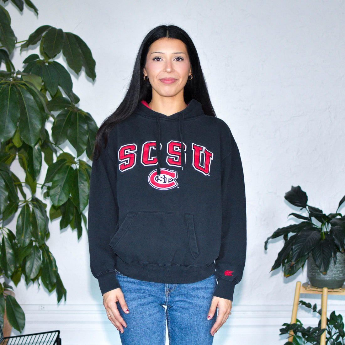 Vintage St. Cloud State University Black Hoodie