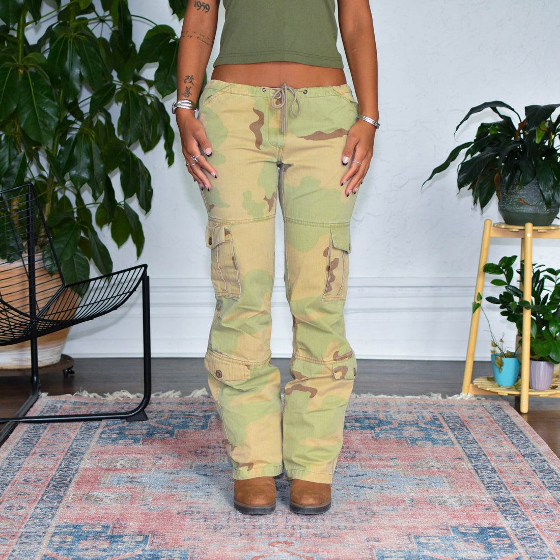 Y2k Camo Cargo Pants