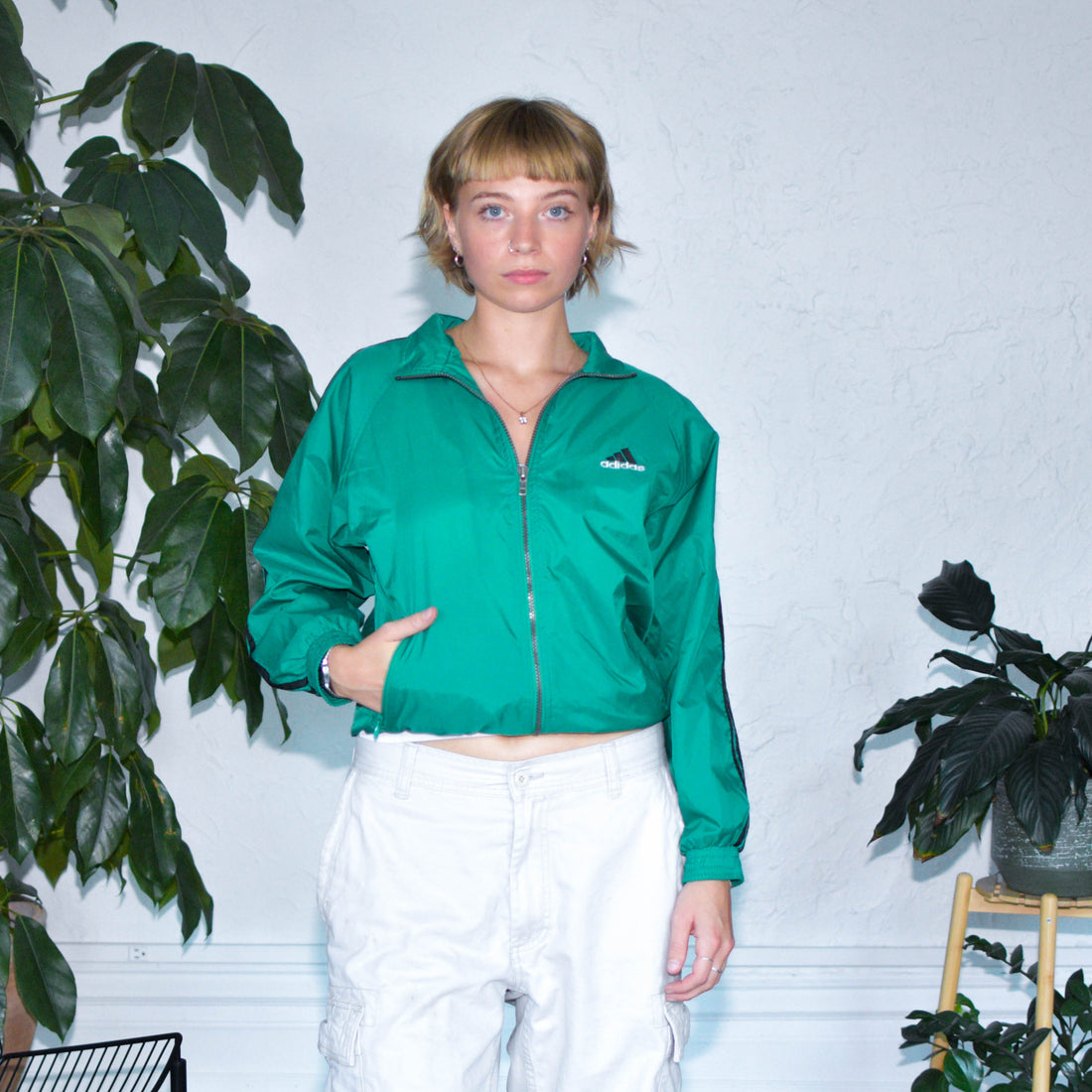 Vintage Adidas Femme Zip-Up Windbreaker