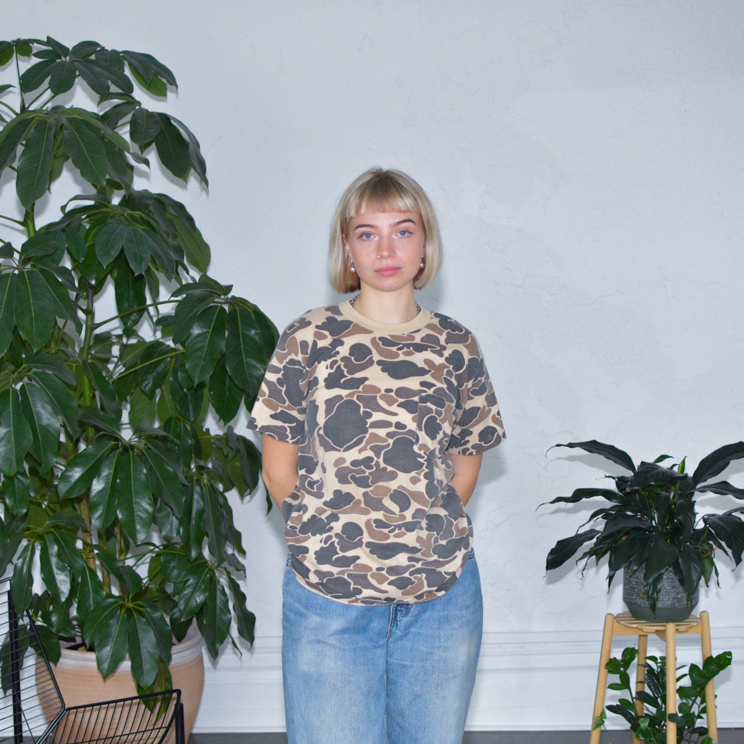 Vintage Tan Camo Pocket T-Shirt