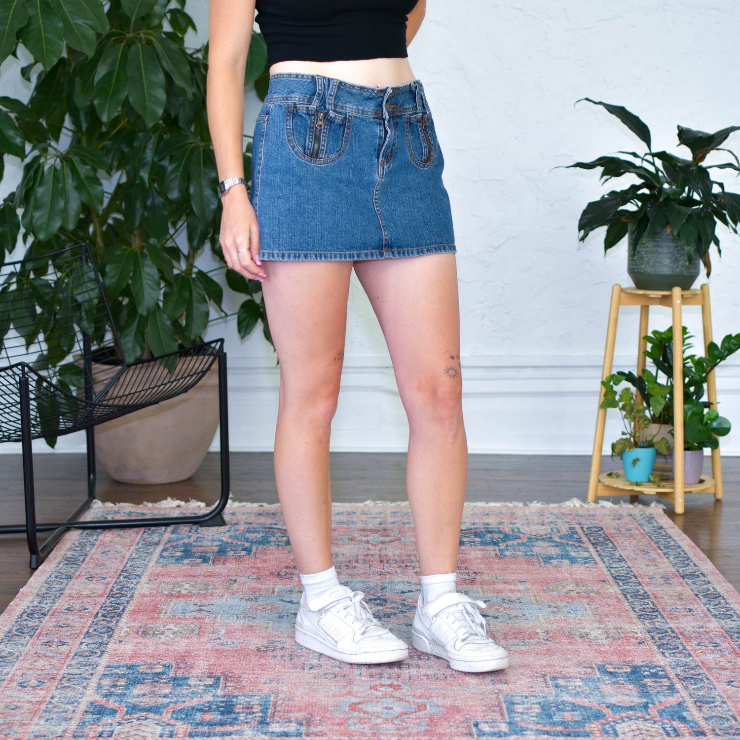 Y2k Paris Blues Denim Mini Skirt