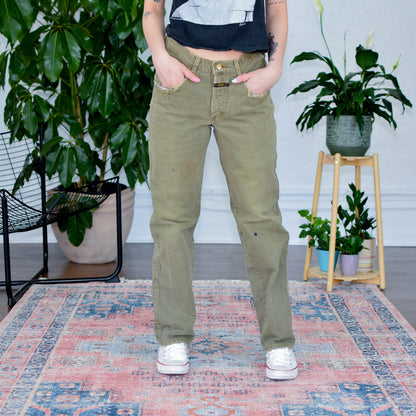 Marithe Francois Girbaud Green Denim Jeans