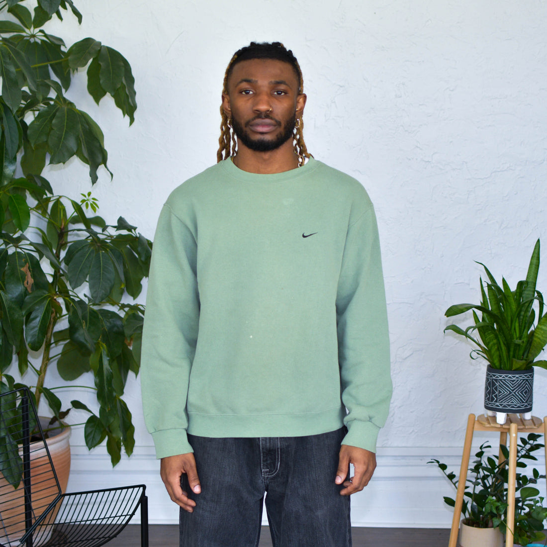 Y2K Mint Green Nike Crewneck Sweatshirt