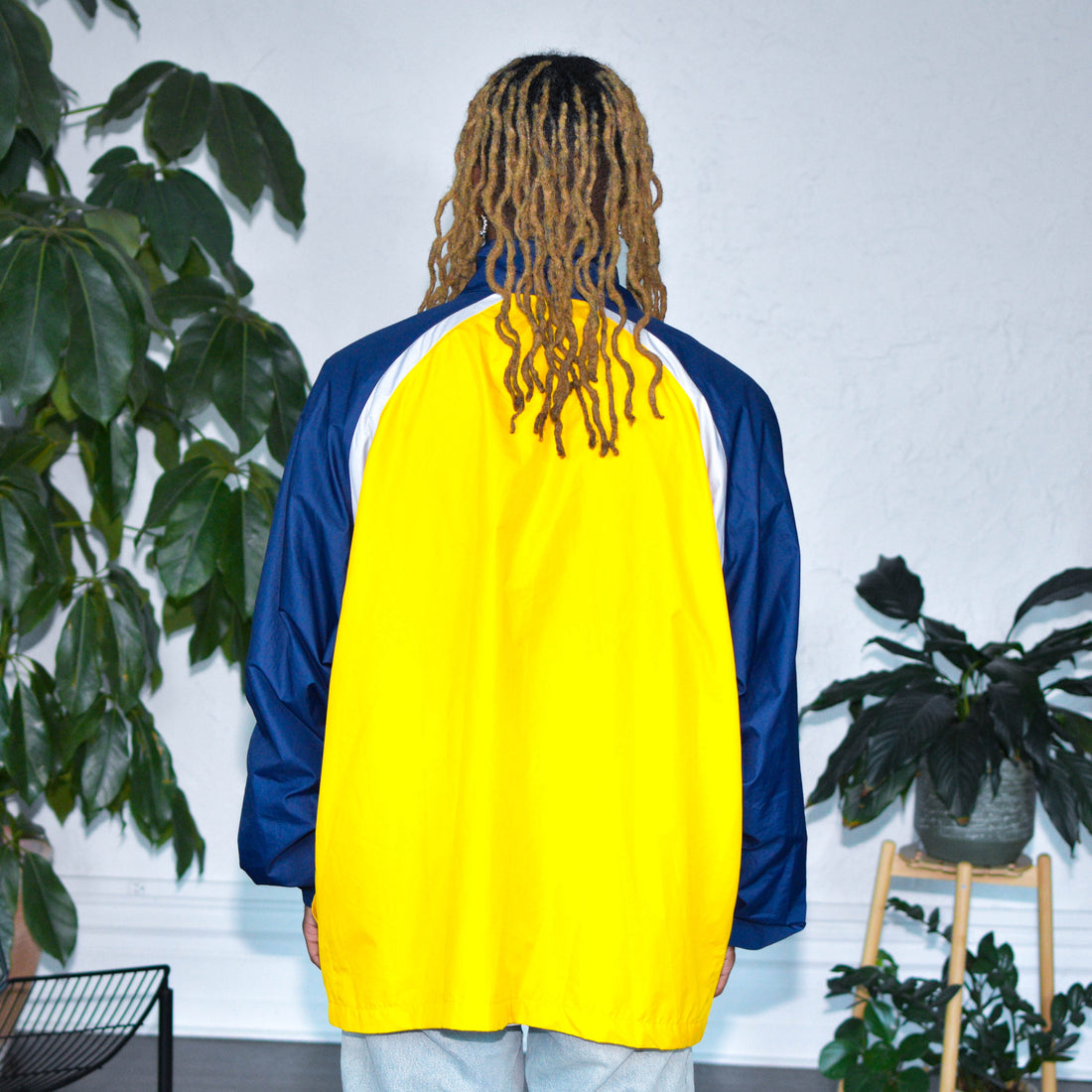 Vintage Y2K Blue &amp; Yellow Adidas Windbreaker