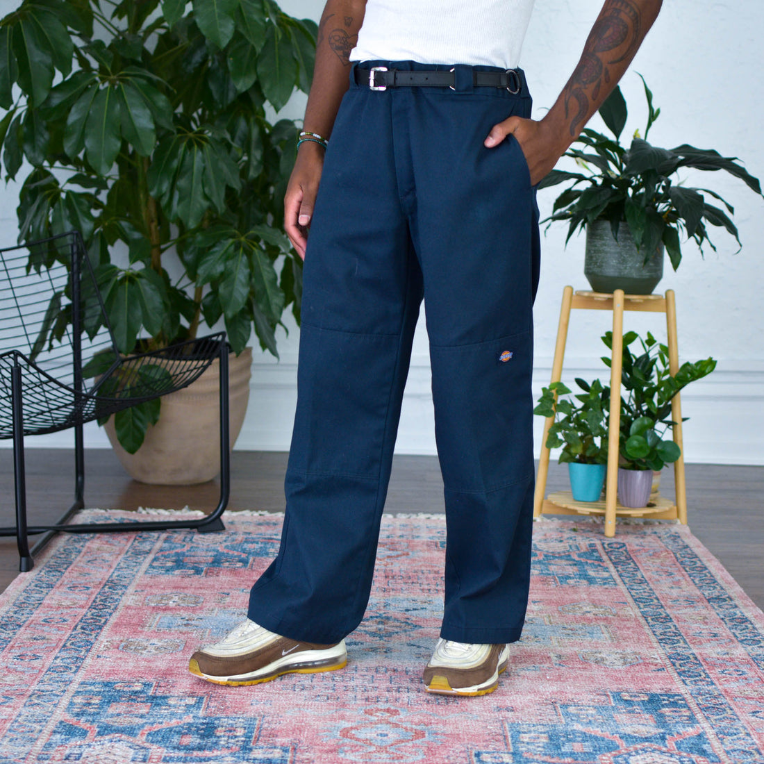 Y2k Dickies Navy Double Knee Style Pants