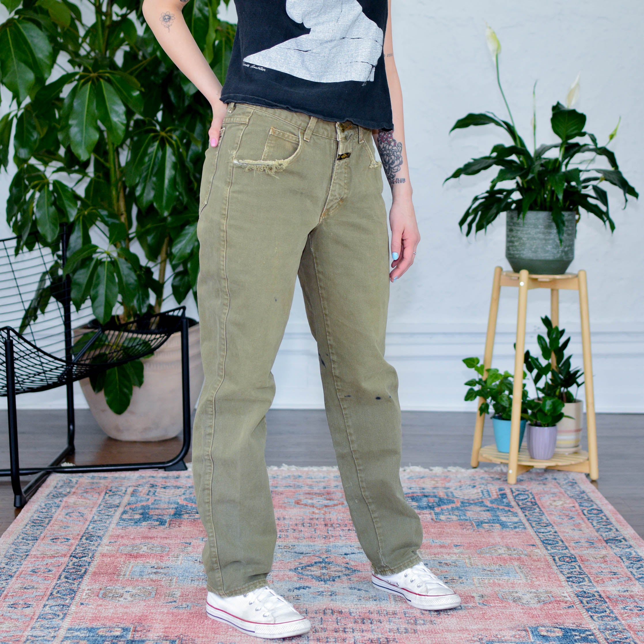 Marithe Francois Girbaud Green Denim Jeans