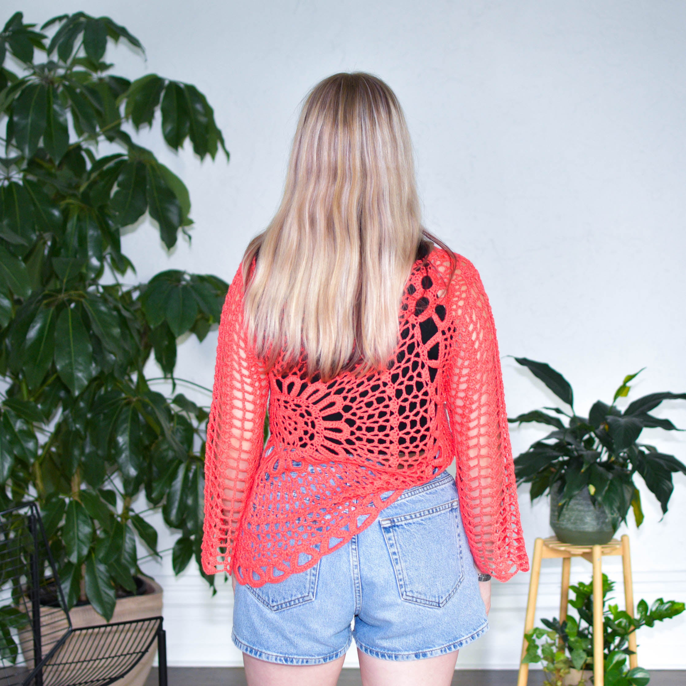 Vintage Crochet Pink Femme Top