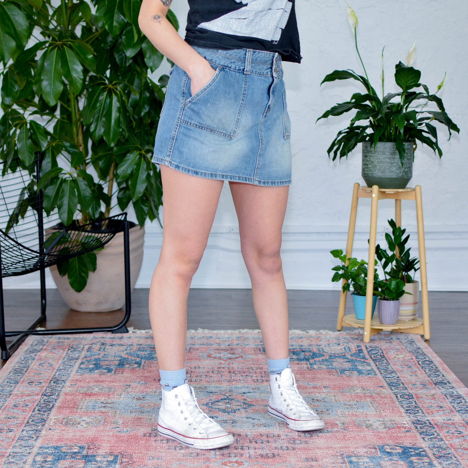 Y2k Hydraulic Denim Mini Skirt