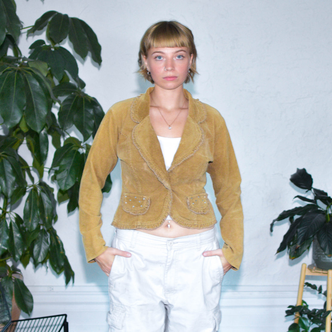 Y2K Long Sleeve FIL Jeans Corduroy Suit Jacket