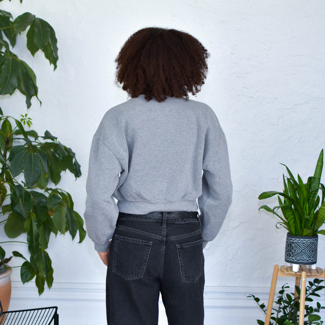 Gray Cropped Sweatshirt - "Immigrants Keep the World Going" Solidarity Merch