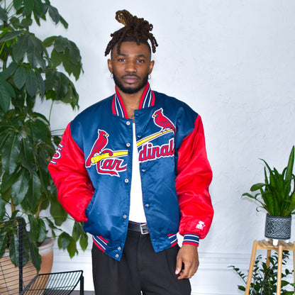 Vintage Starter Arizona Cardinals Satin Bomber Jacket