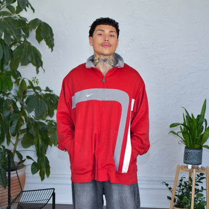 Y2K Nike Red Track Jacket