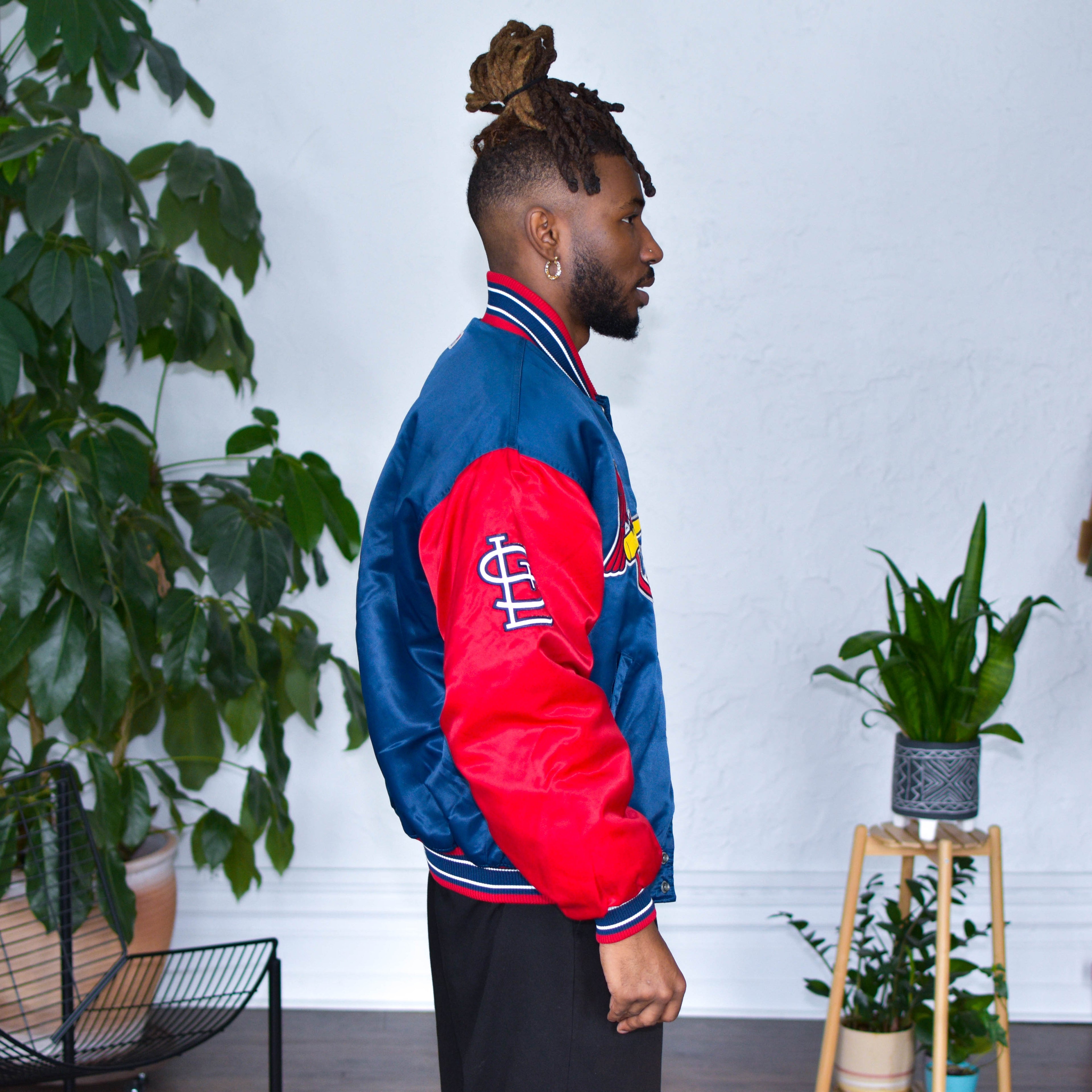 Vintage Starter Arizona Cardinals Satin Bomber Jacket