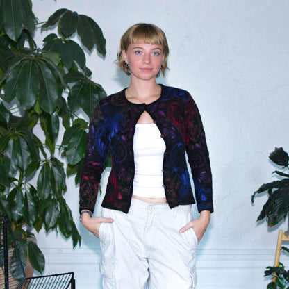 Vintage Femme Alpaca Wool Button-up Cardigan