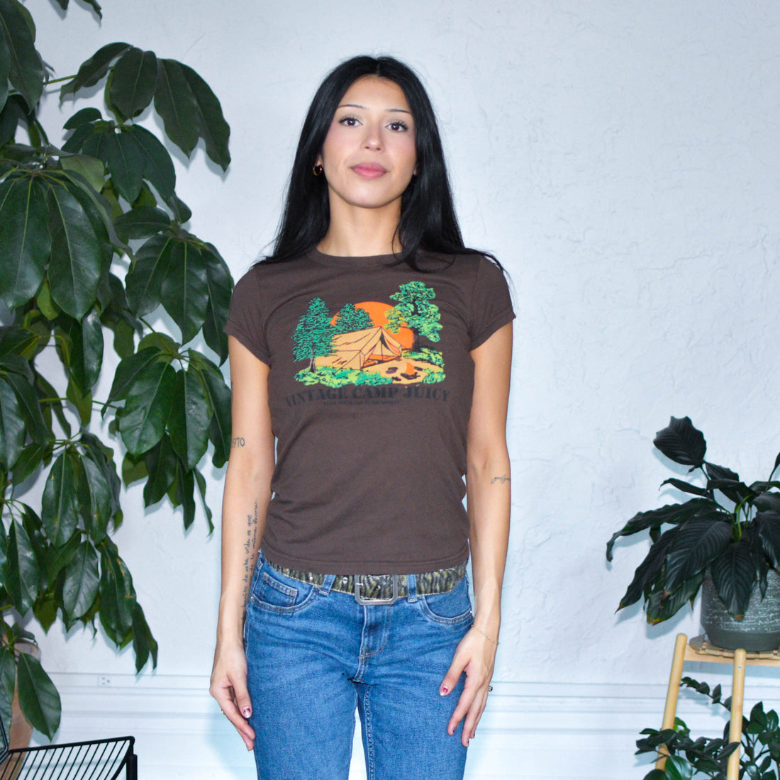 Y2K Juicy Couture Brown Baby Tee