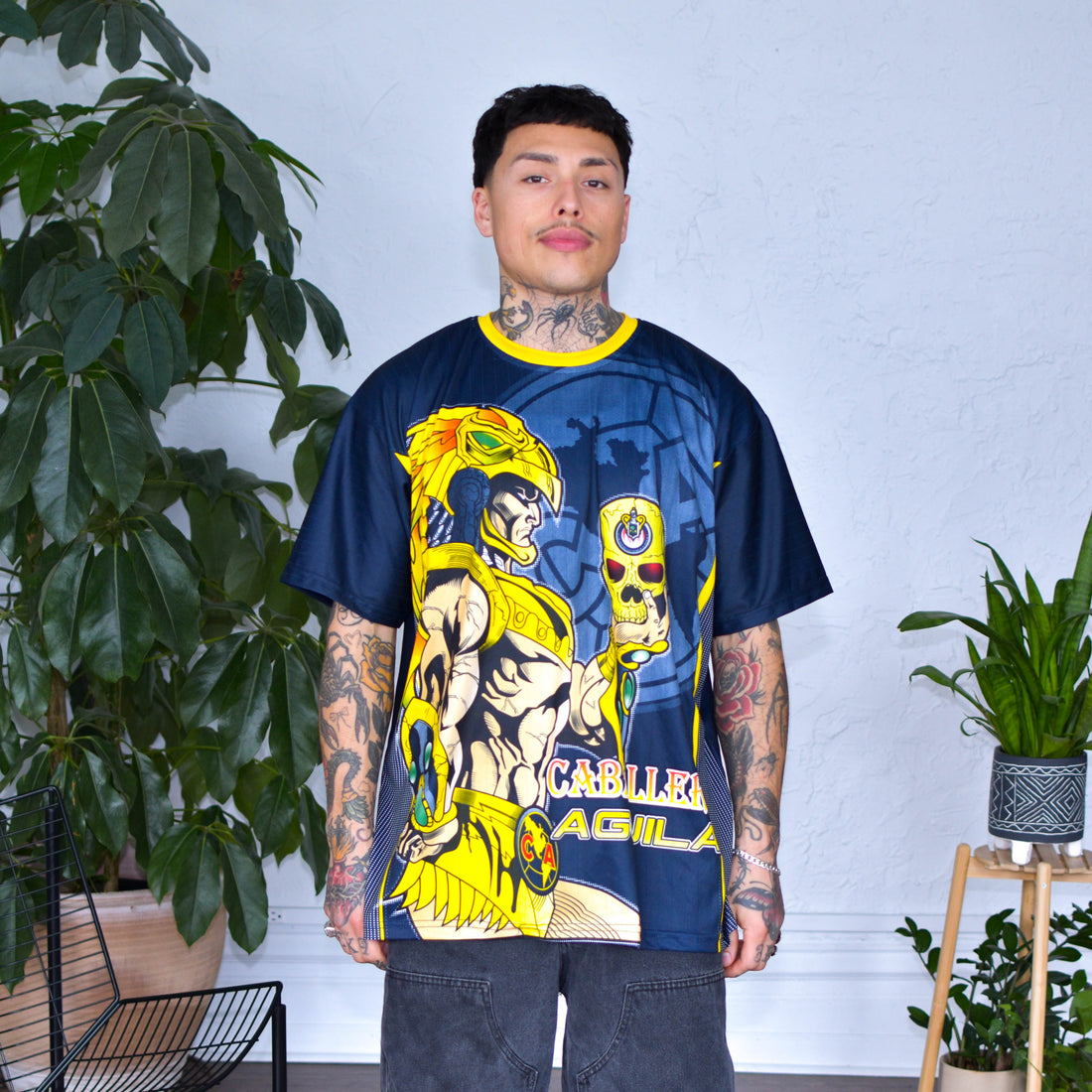 Vintage Club America Azteca Cartoon AOP Jersey