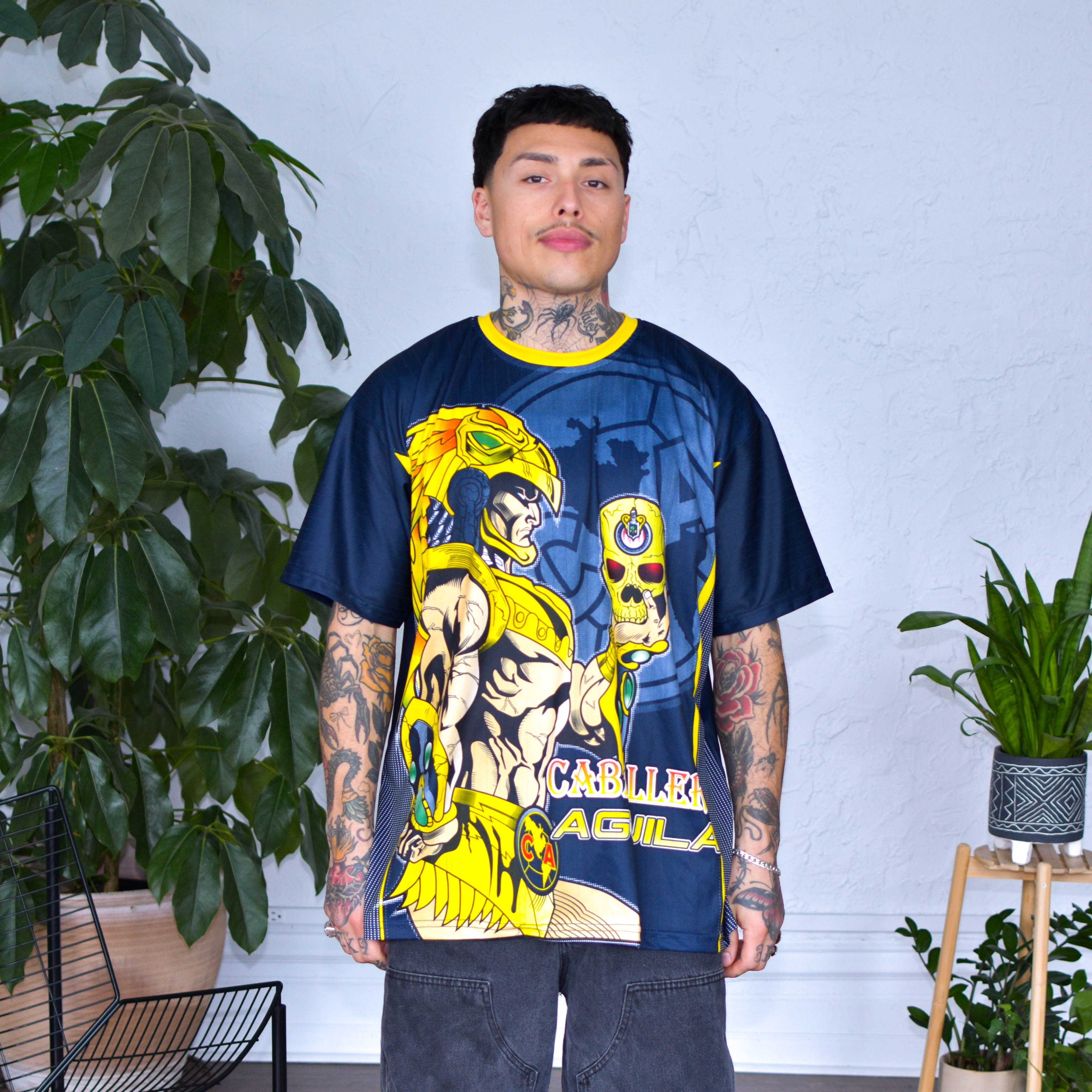 Vintage Club America Azteca Cartoon AOP Jersey