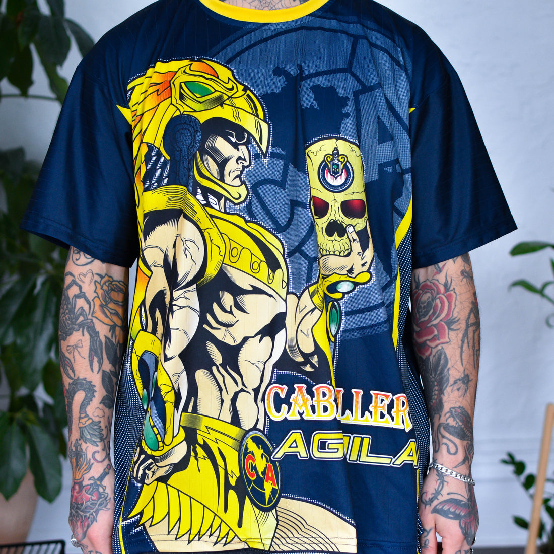 Vintage Club America Azteca Cartoon AOP Jersey