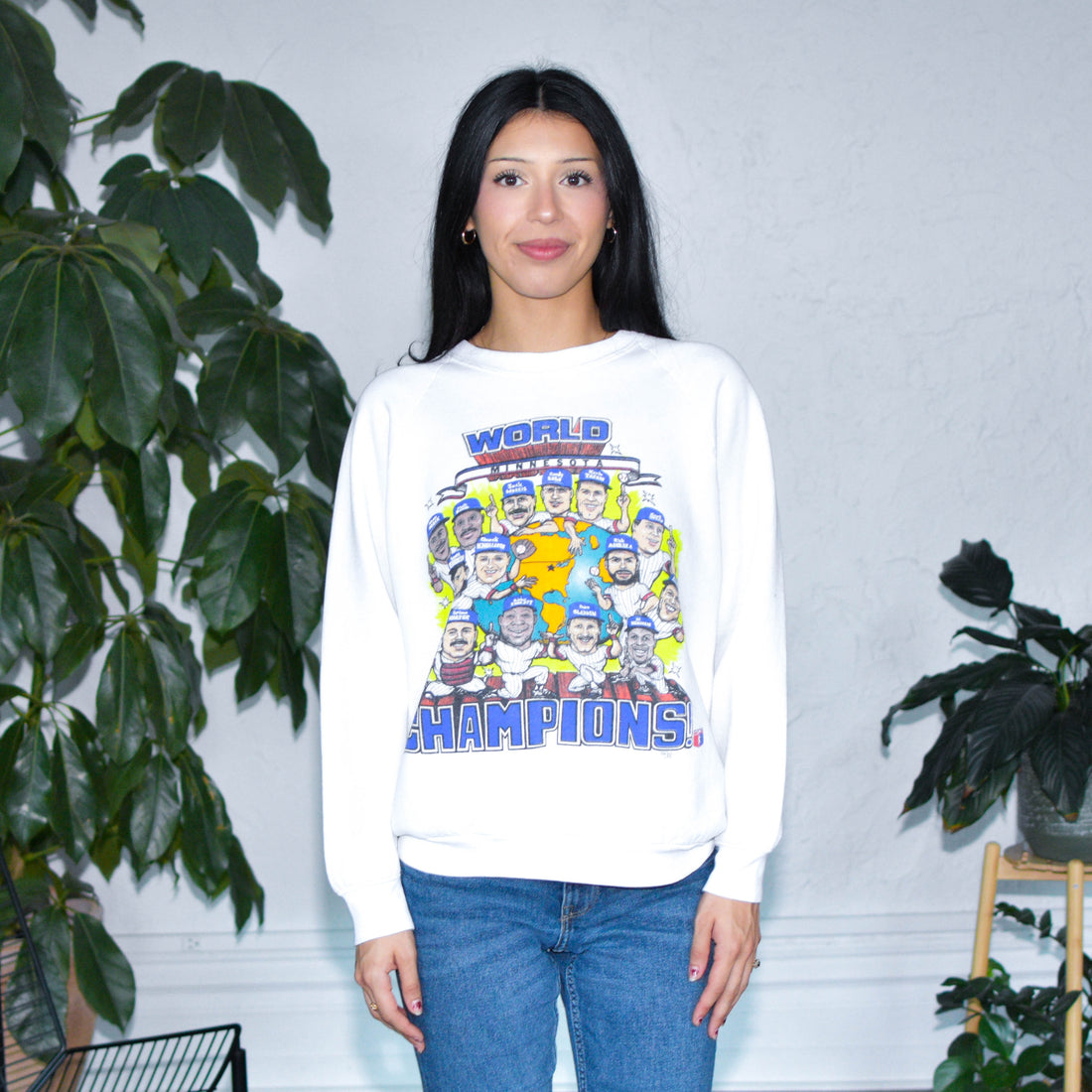 Vintage 1991 Minnesota Twins World Series Champions Caricature Sweatshirt