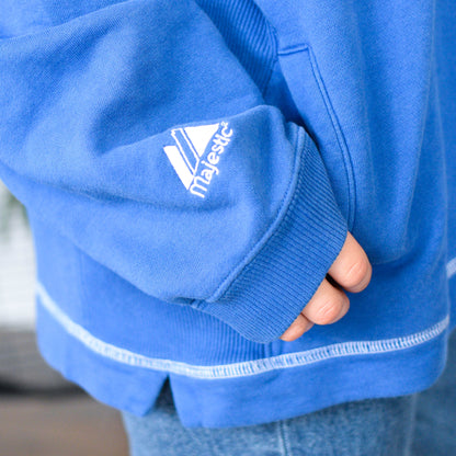 Vintage Chicago Cubs Embroidered Blue Hoodie