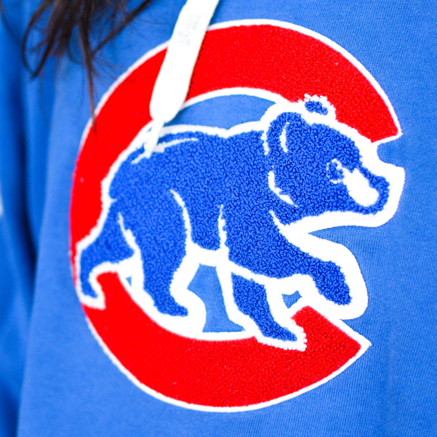 Vintage Chicago Cubs Embroidered Blue Hoodie