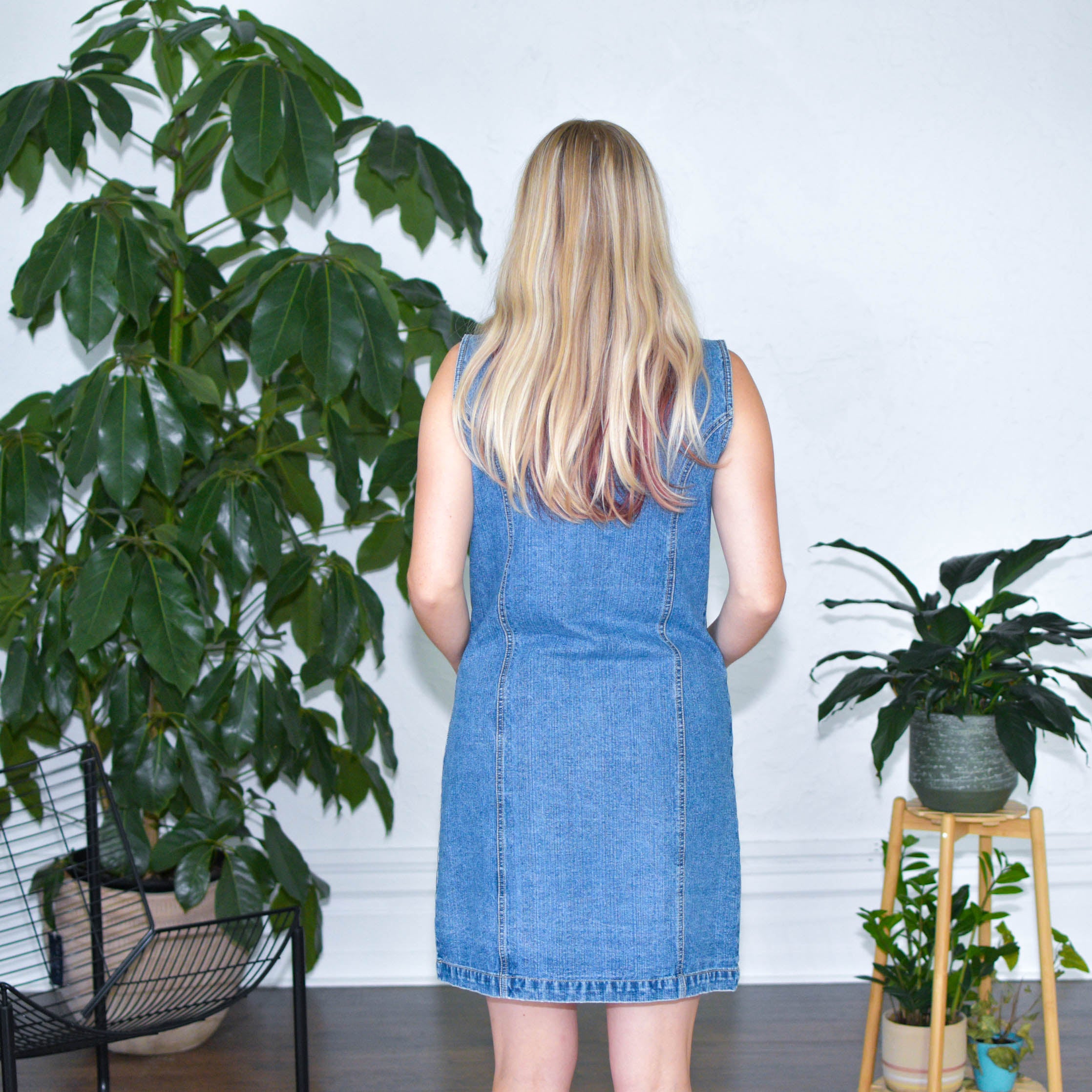 Vintage Bill Blass Denim Button Up Dress