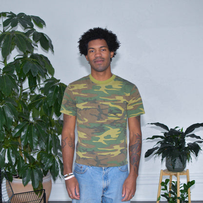 Vintage 80s Army Camo Pocket T-Shirt