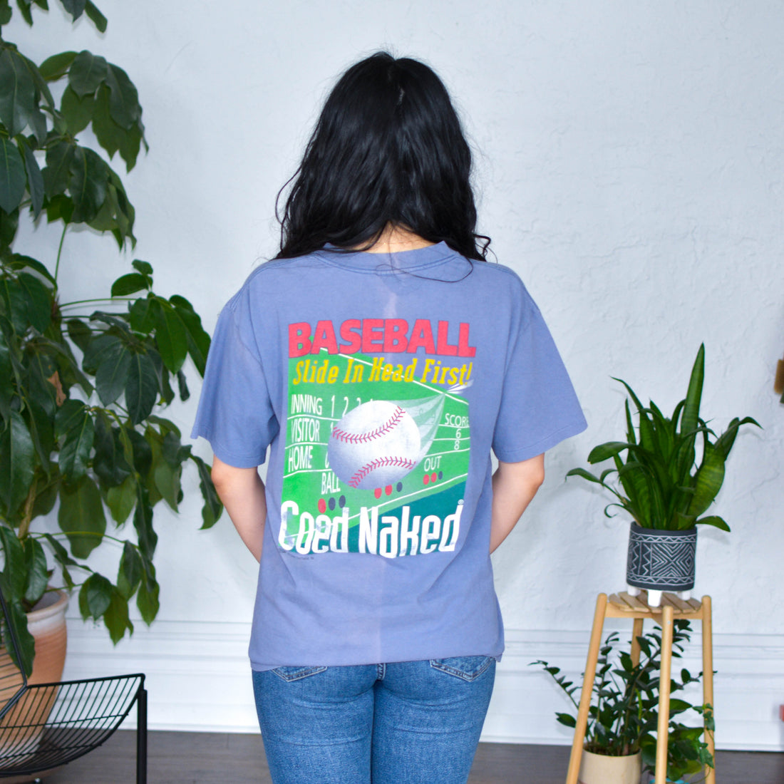 Vintage Co-Ed Naked Baseball T-Shirt