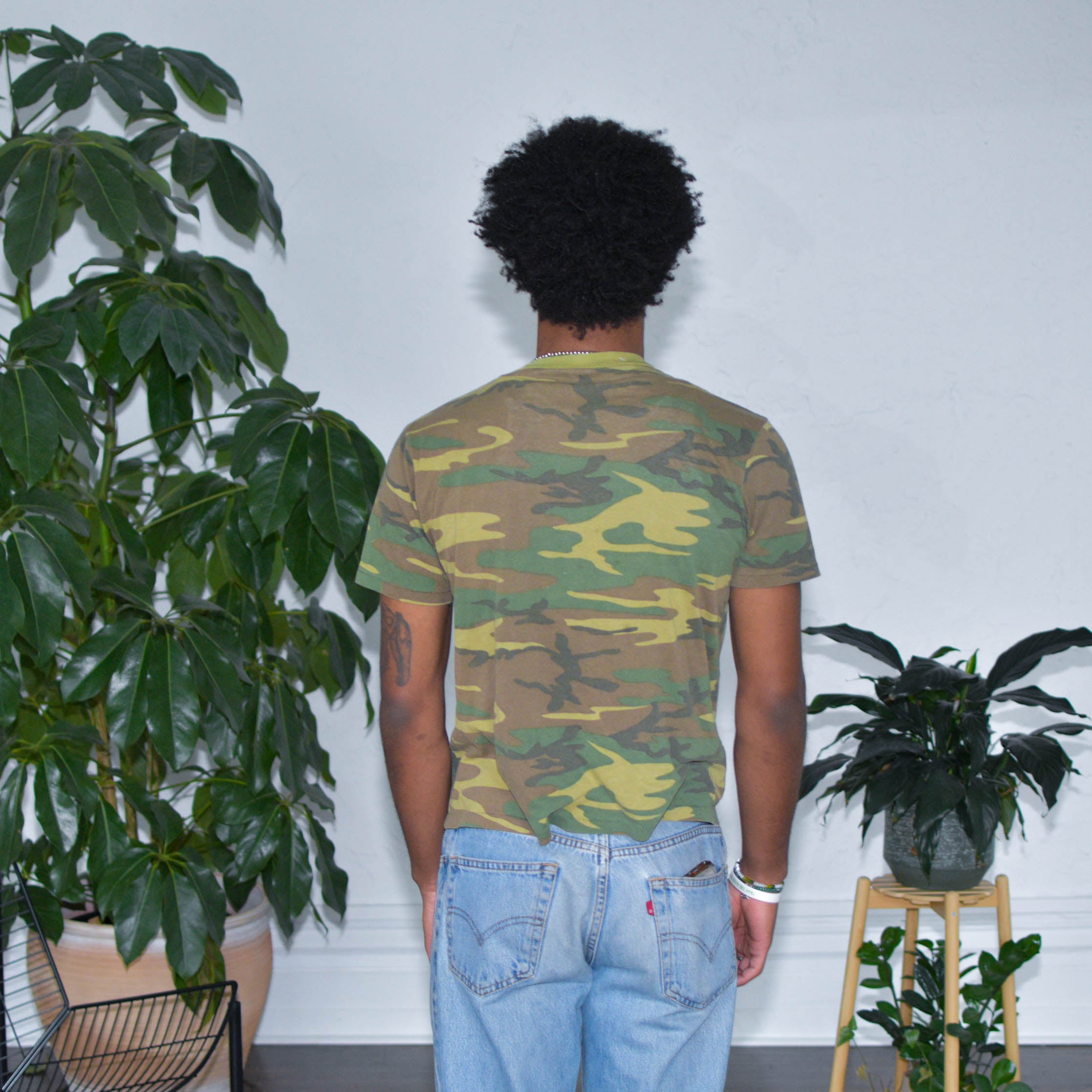 Vintage 80s Army Camo Pocket T-Shirt