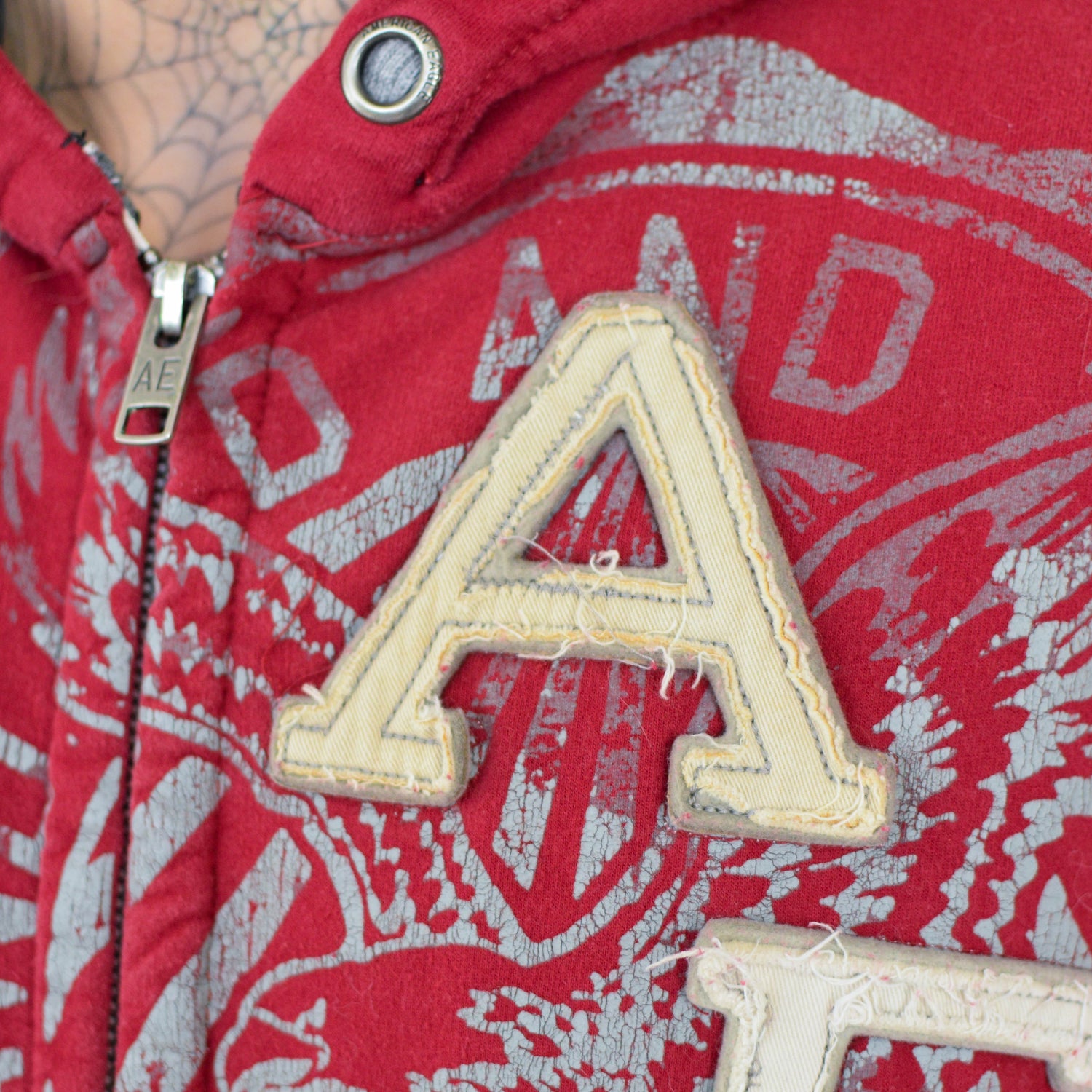 Y2K American Eagle Zip-Up Hoodie