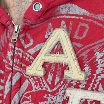Y2K American Eagle Zip-Up Hoodie