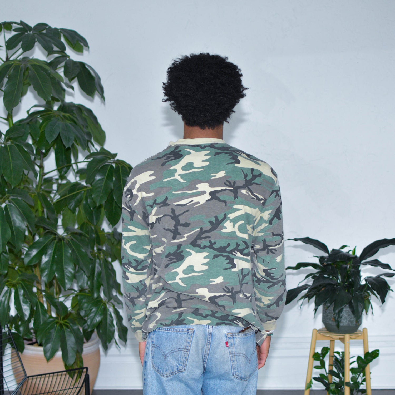 Vintage Army Camo Long Sleeve T-Shirt