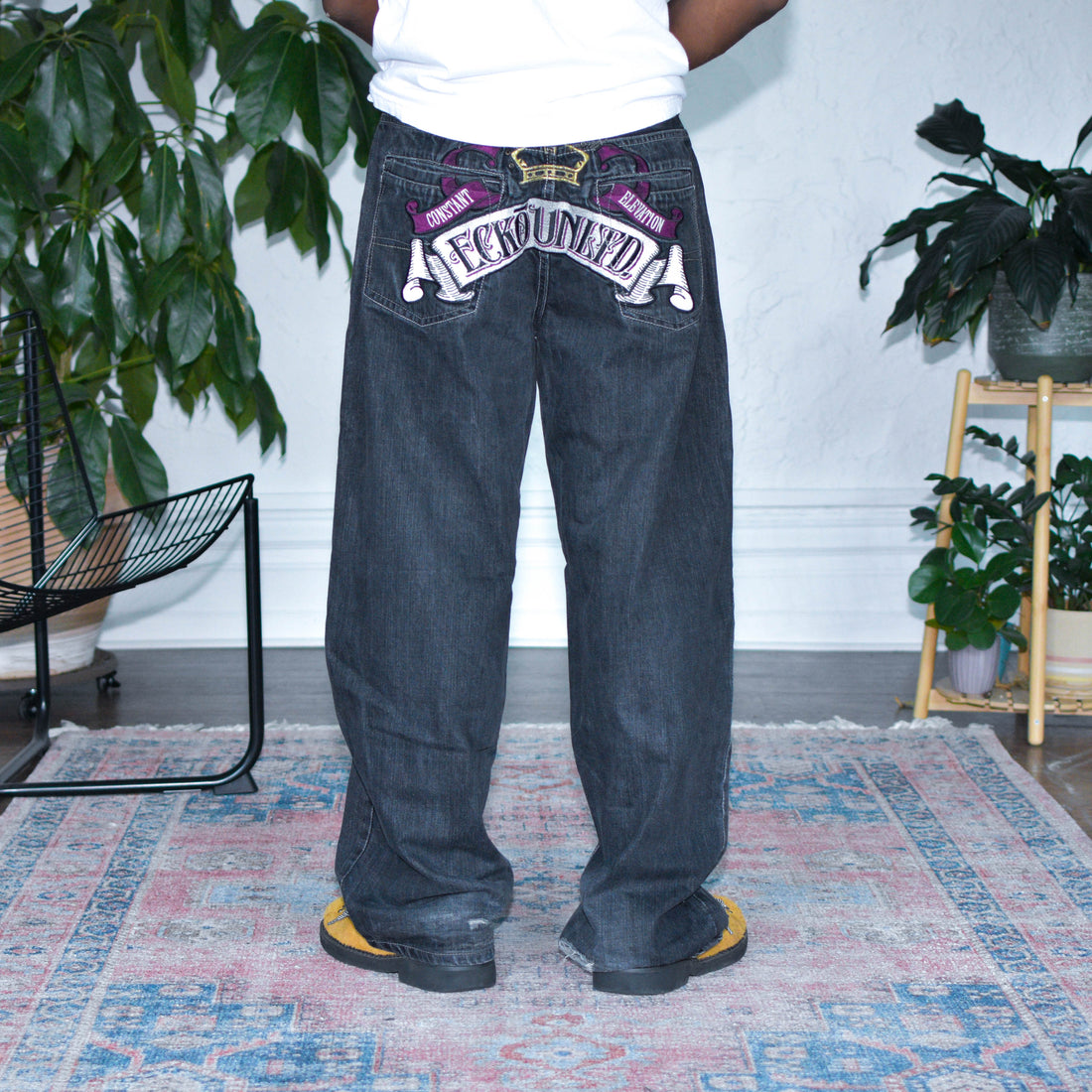 Vintage Y2K Baggy Ecko Unlimited Embroidered Jeans