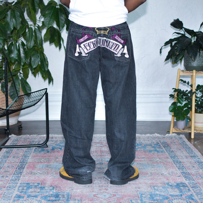 Vintage Y2K Baggy Ecko Unlimited Embroidered Jeans
