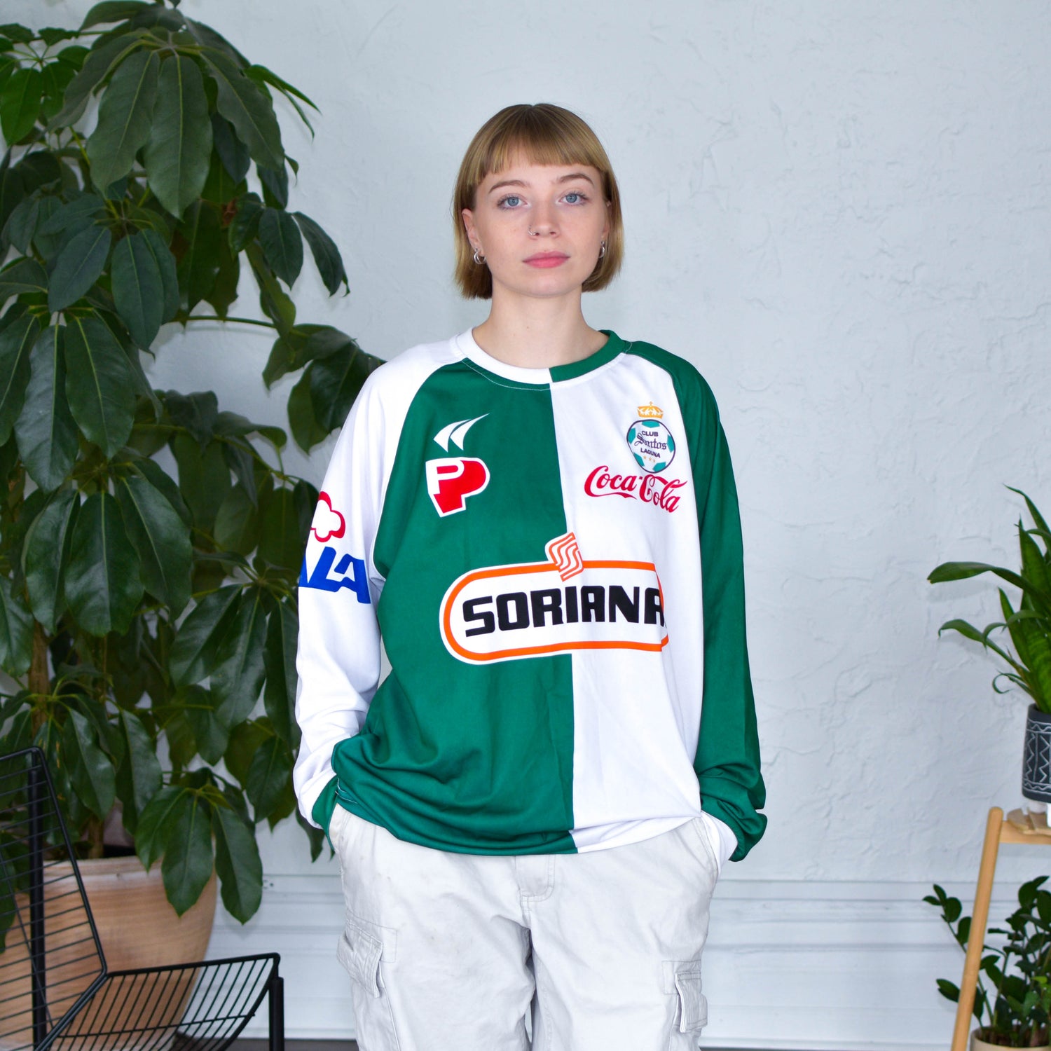 Vintage 2000s Santos Laguna Replica Long-Sleeve Replica Jersey