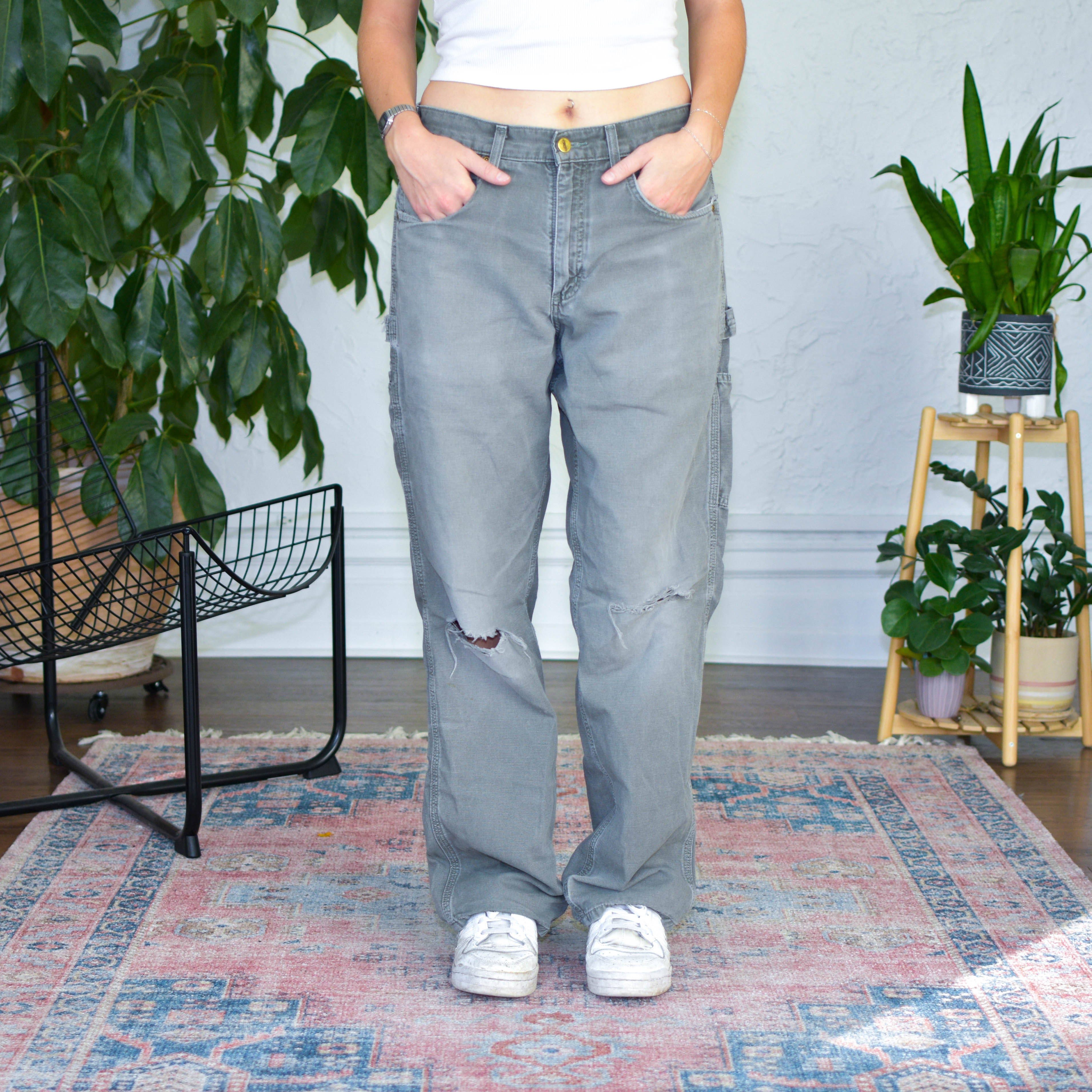 Vintage Carhartt Distressed Gray Pants