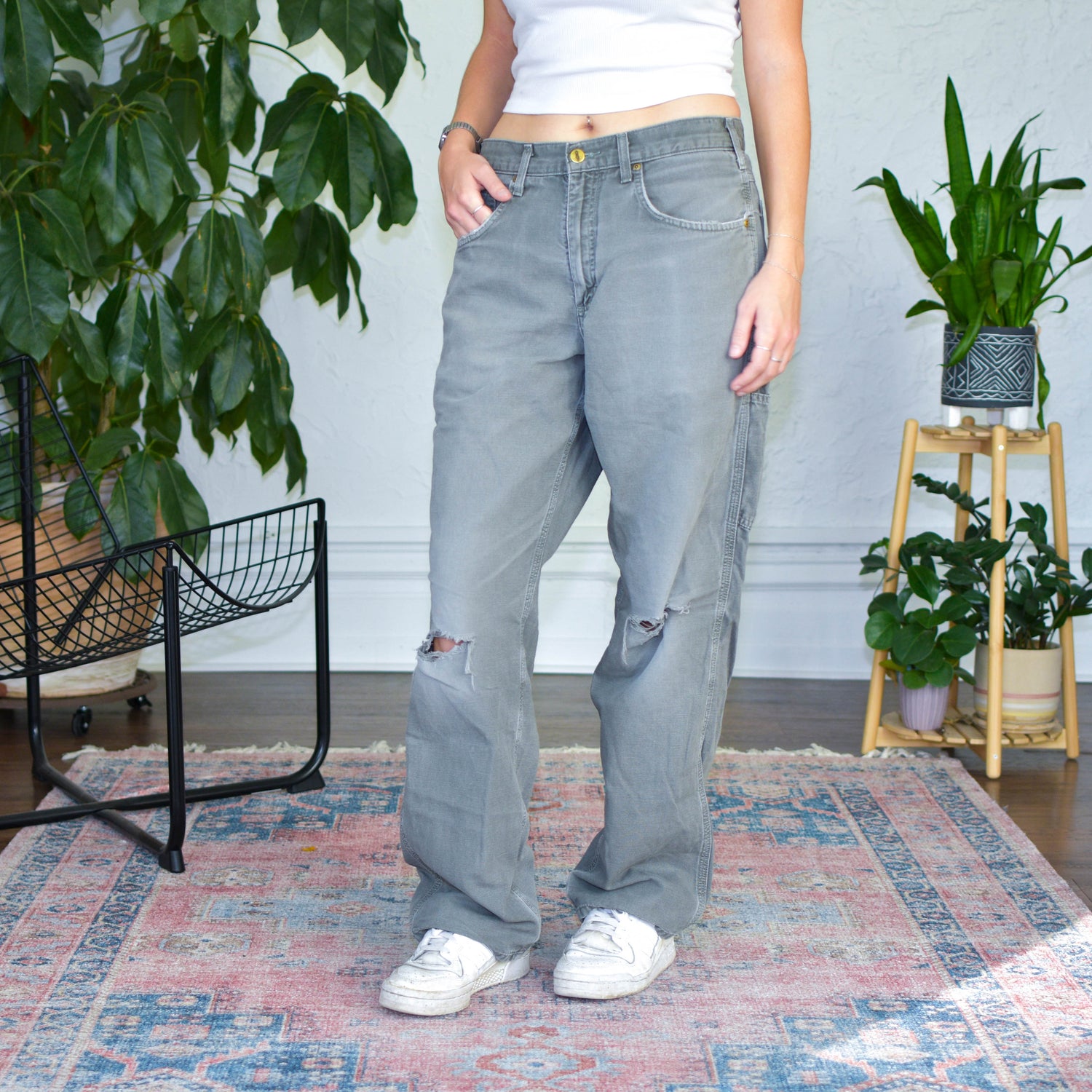 Vintage Carhartt Distressed Gray Pants