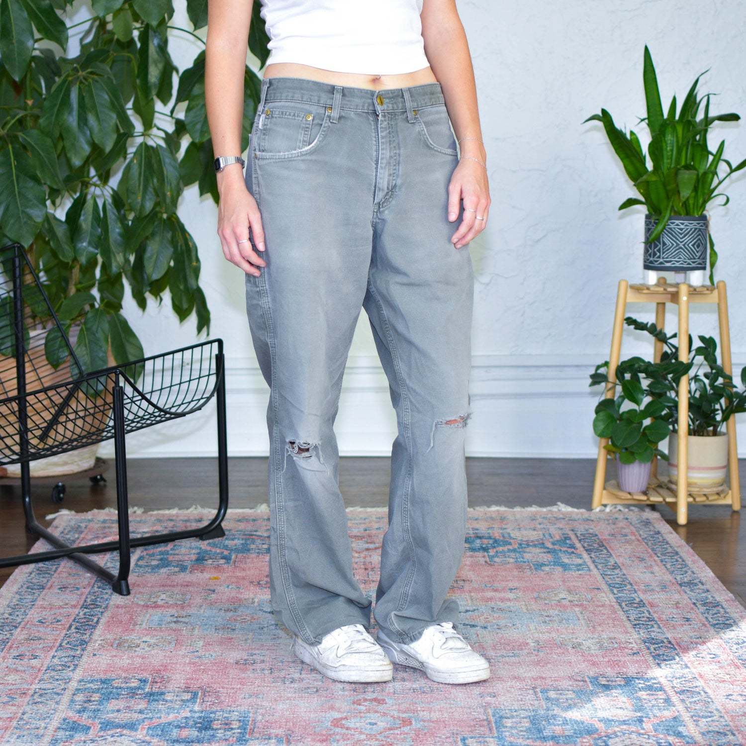 Vintage Carhartt Distressed Gray Pants