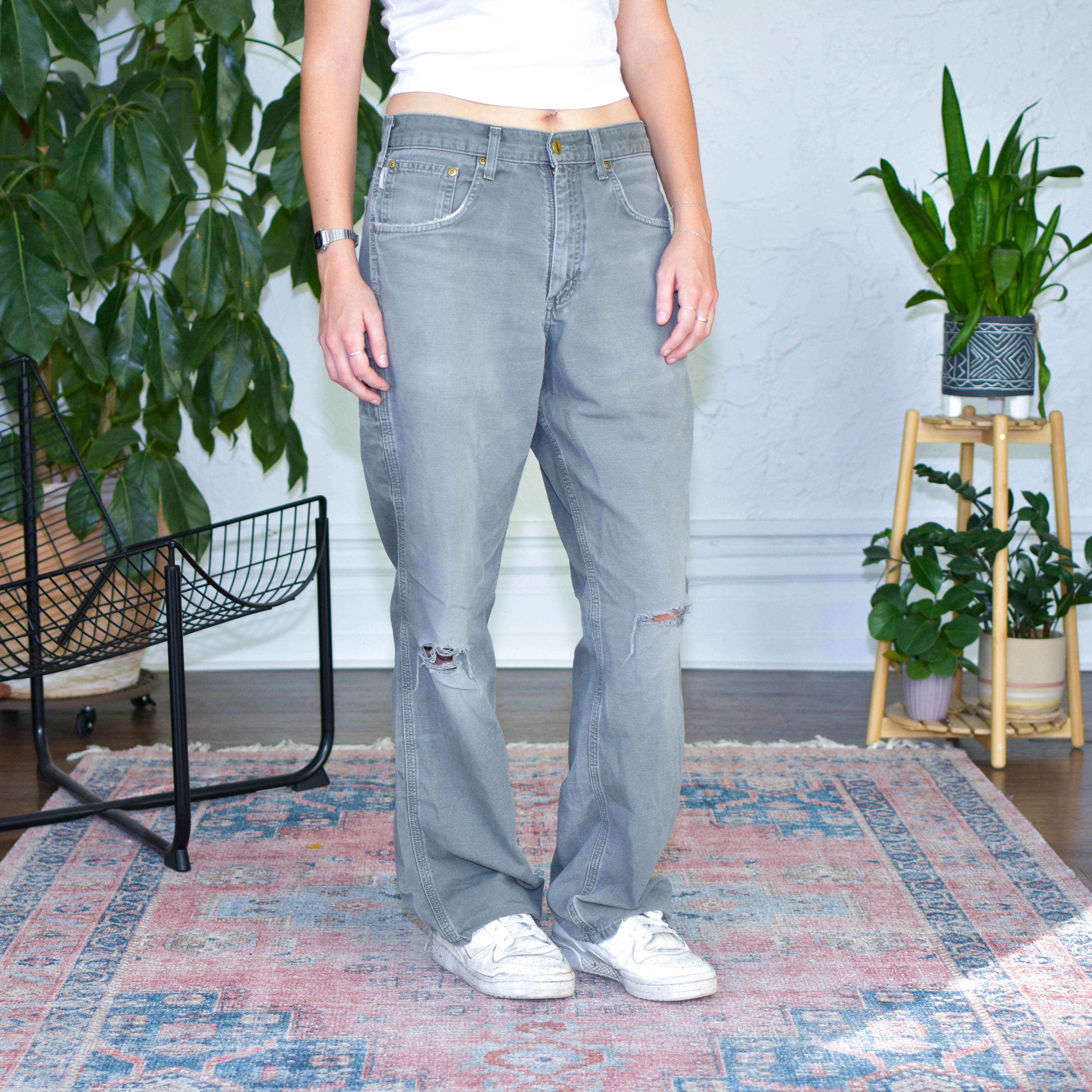 Vintage Carhartt Distressed Gray Pants